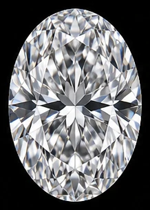 Oval cut diamond