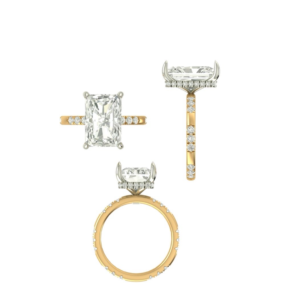 Hidden halo engagement ring by Diamonds Above
