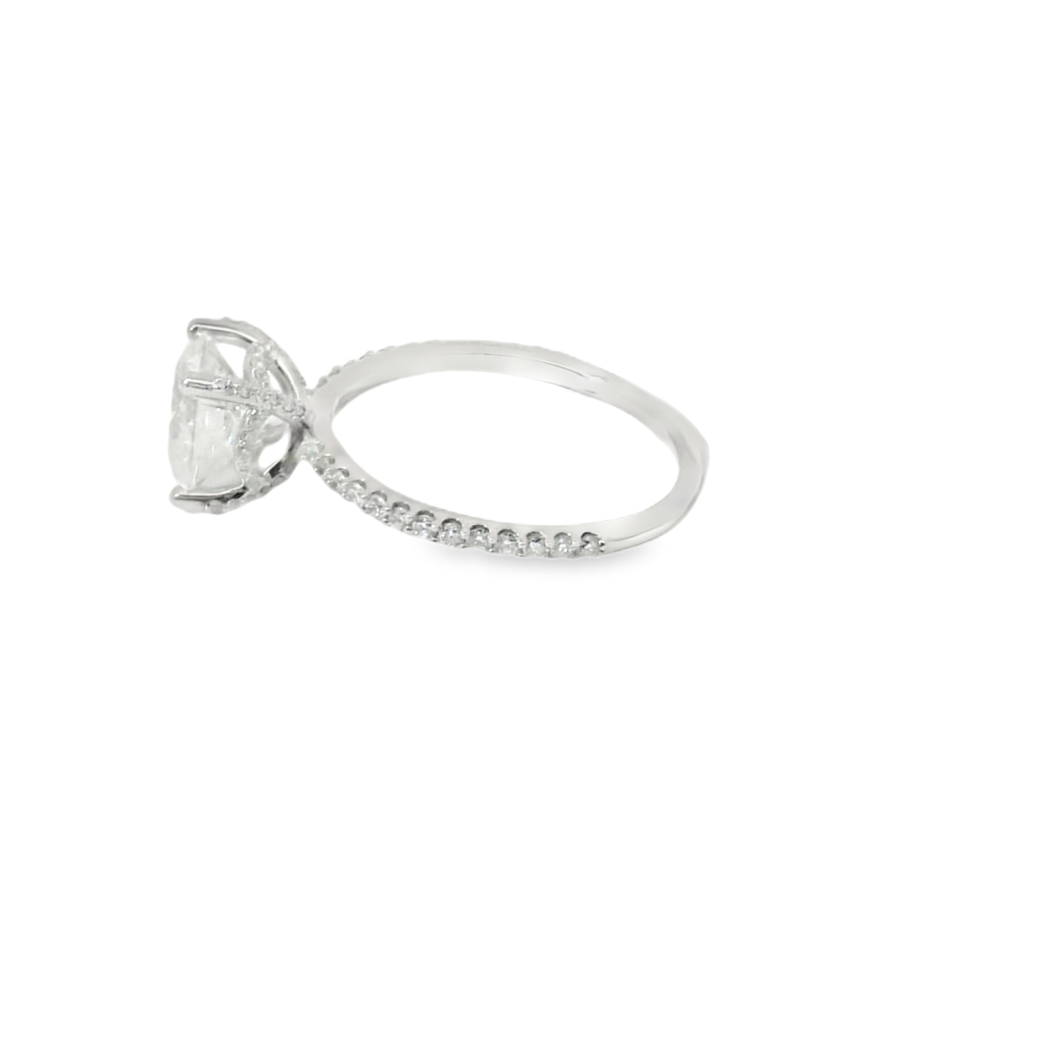 Pavé-set engagement ring, DAR-EN-0076, by Diamonds Above