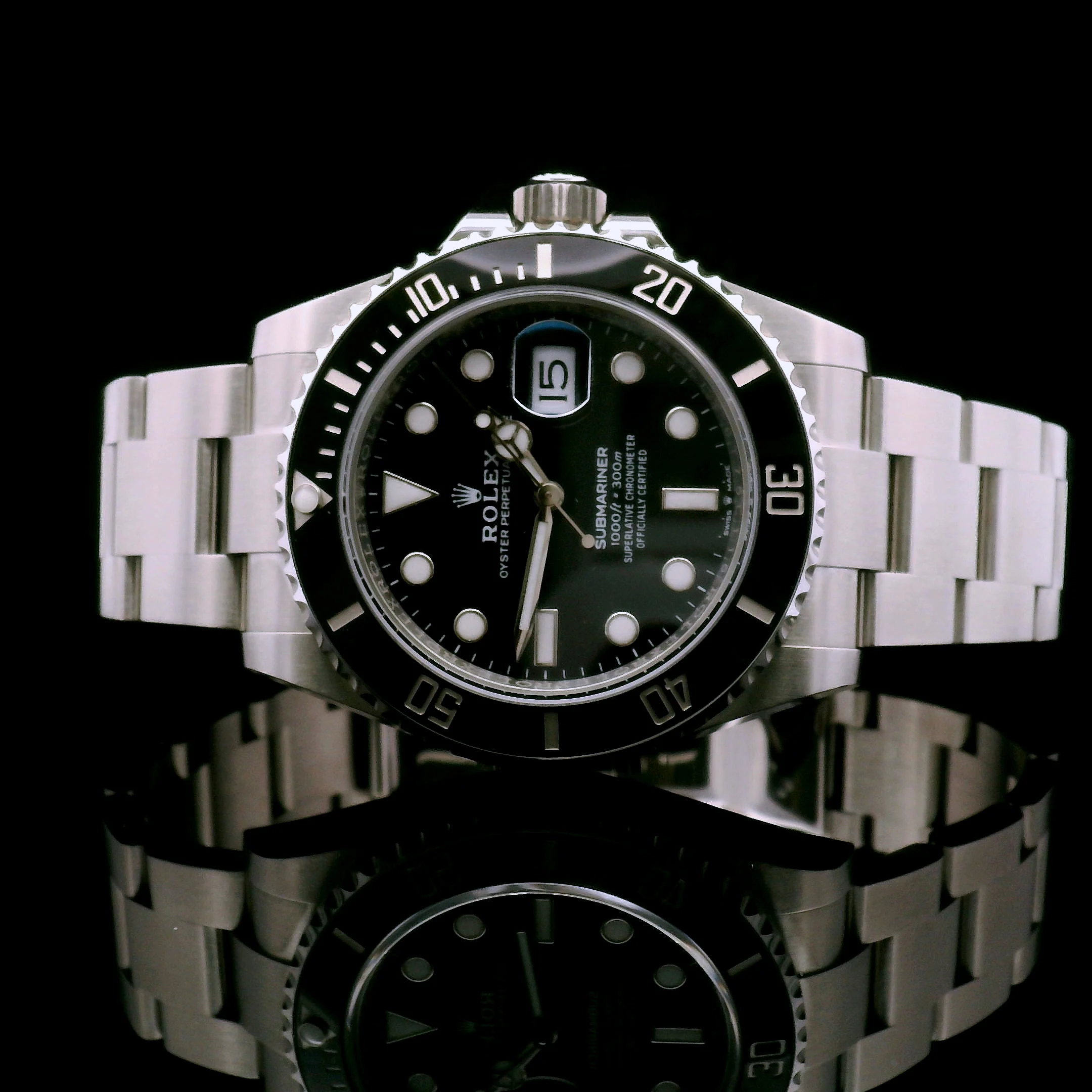 Rolex Submariner 126610LN front dial at Diamonds Above Austin