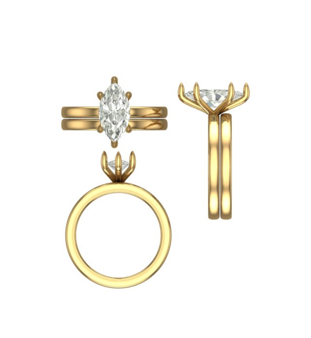 CAD render of custom ring design