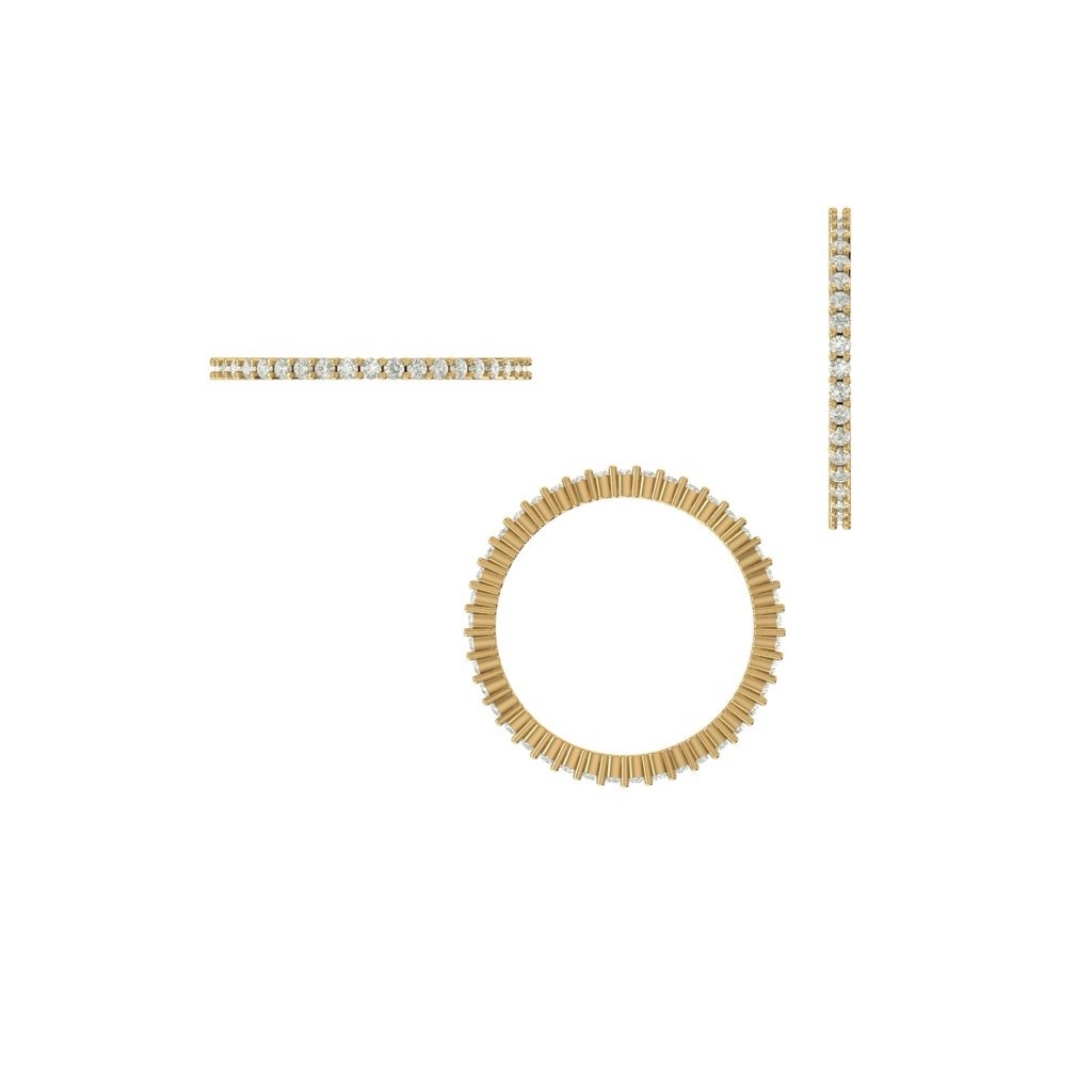 CAD rendering of custom engagement ring, concept 39