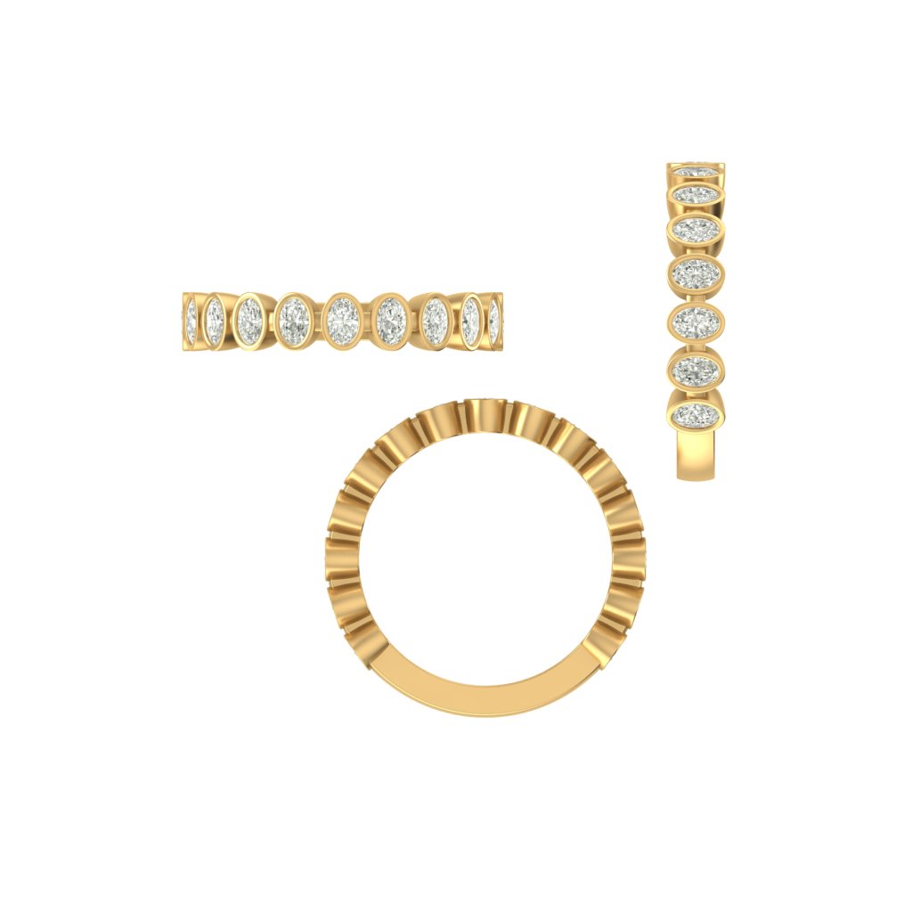 CAD rendering of custom engagement ring, concept 51