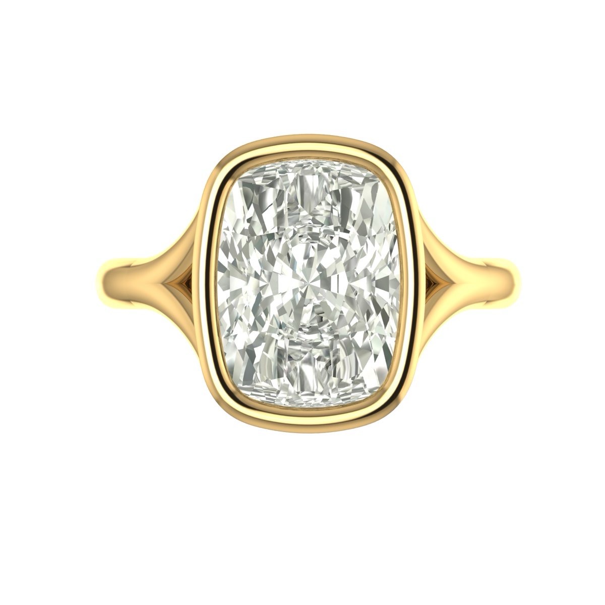 CAD rendering of custom engagement ring, concept 70