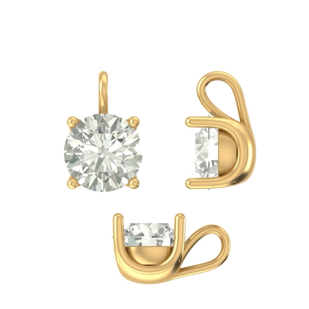 CAD rendering of custom engagement ring, concept 1