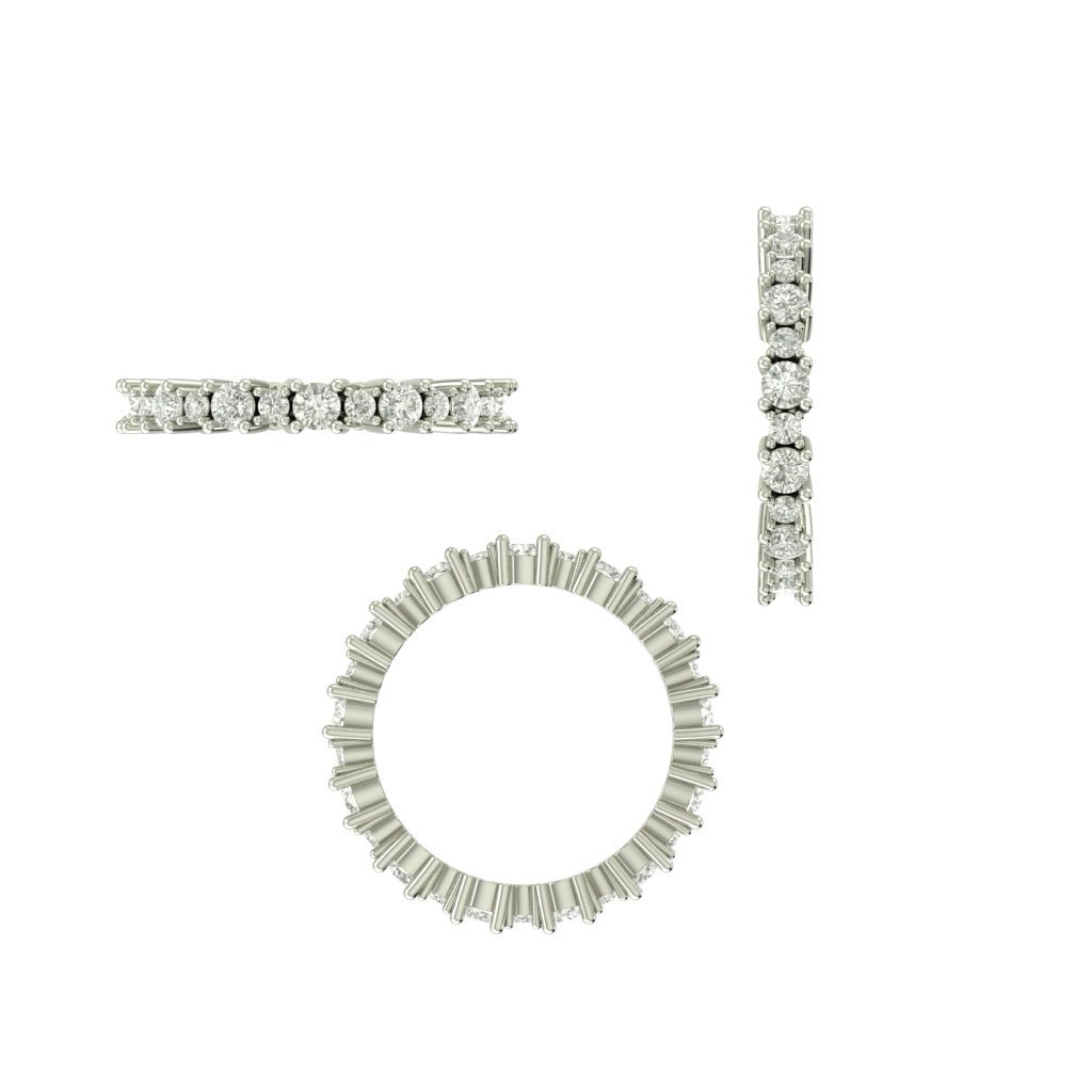 CAD rendering of custom engagement ring, concept 20
