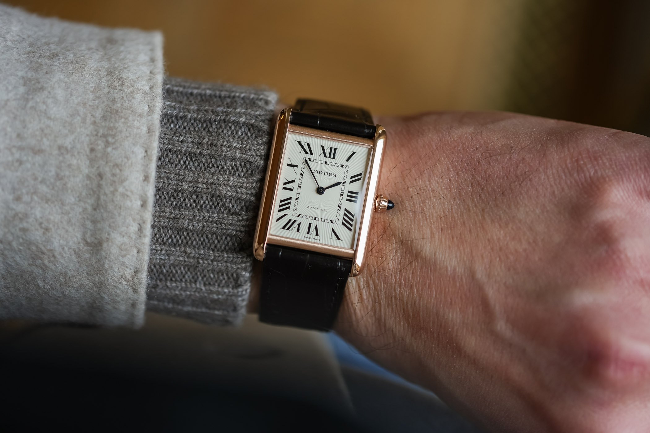 Cartier Tank Louis Cartier rose gold at Diamonds Above Austin