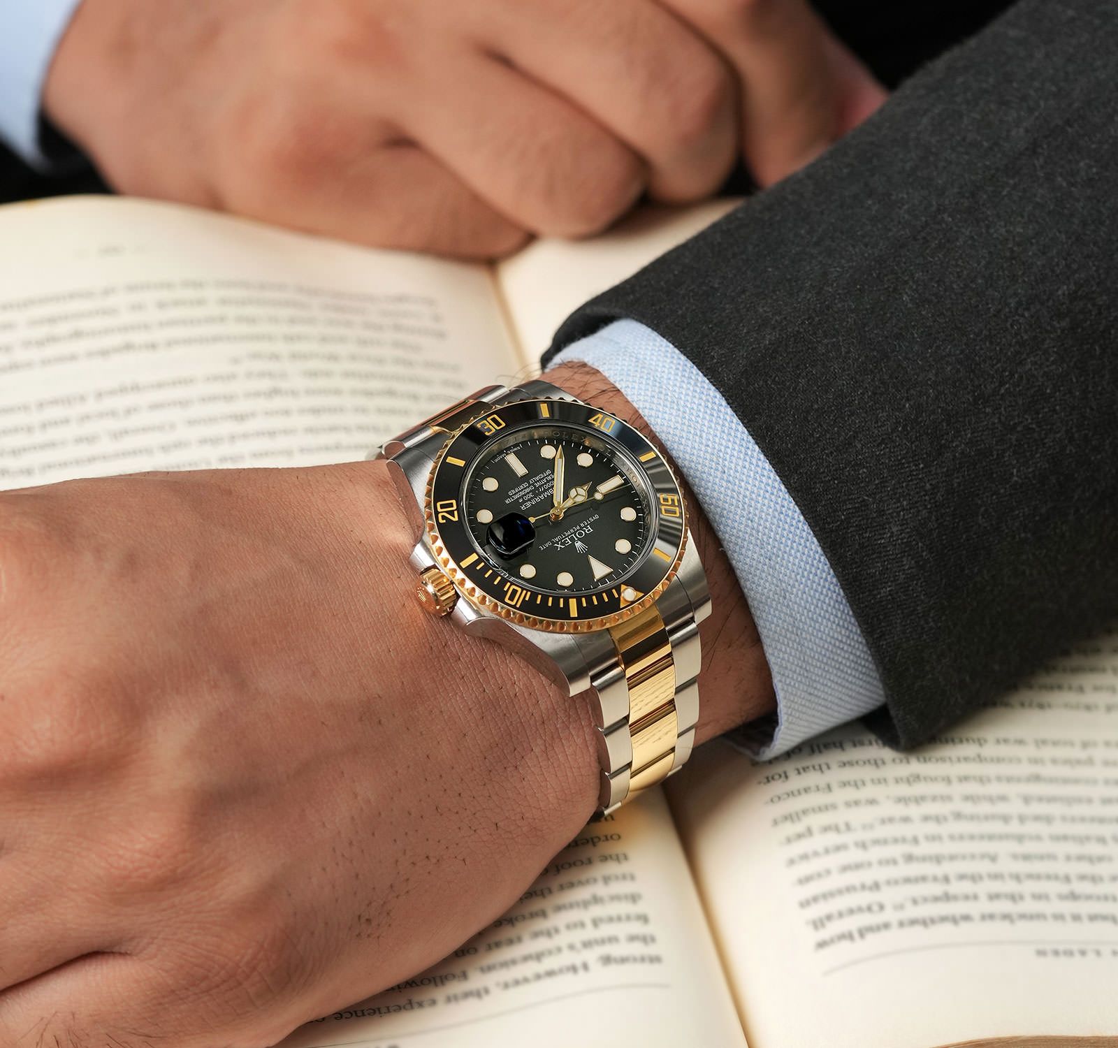 Rolex Submariner 116613LN two-tone with black dial at Diamonds Above Austin